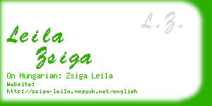 leila zsiga business card
